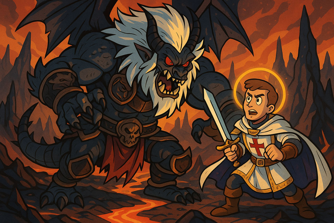 The Great Battle Against Greed and Evil