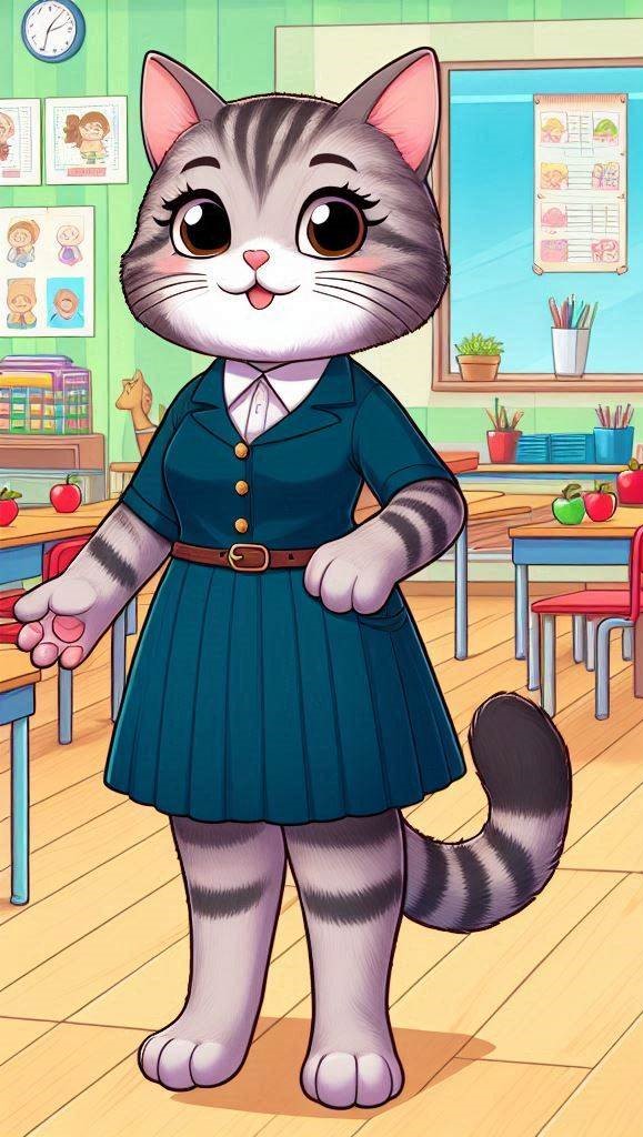American Shorthair Kindergarten Teacher
