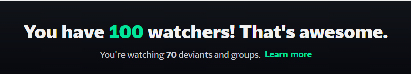 100 Watchers!
