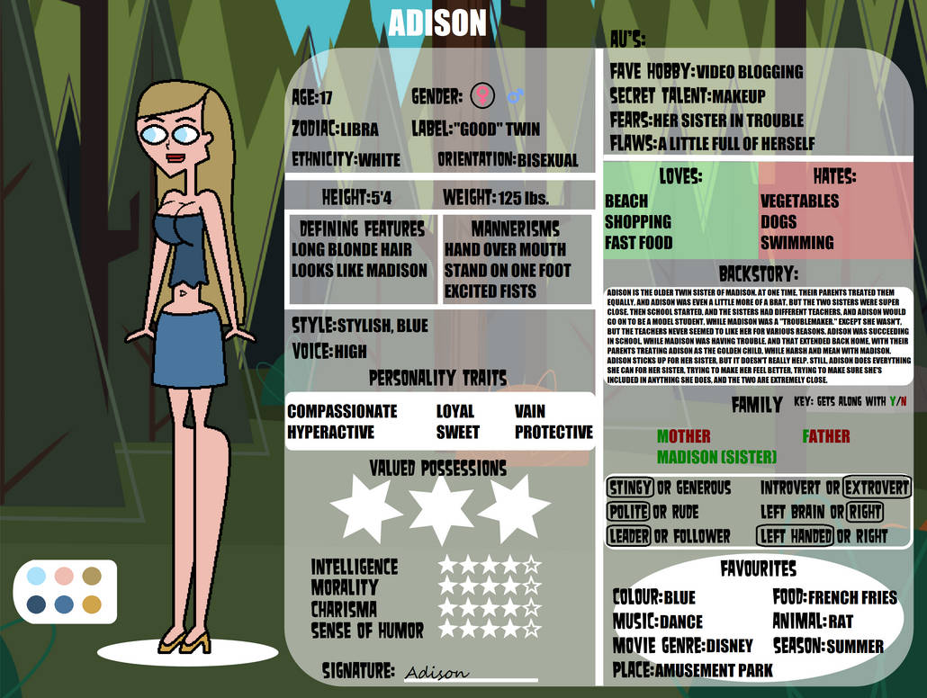 Adison Info Sheet by Mallory36 on DeviantArt