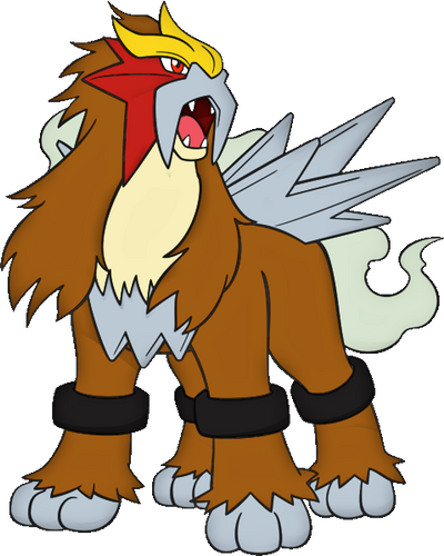 244 Entei (Anime) by 98bokaj on DeviantArt