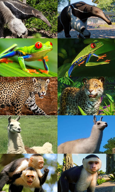 Planet Zoo Animal Comparison (South America) by 98bokaj on DeviantArt