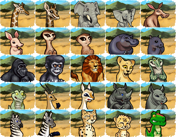 SimAnimals Africa DS - Animal Collection by 98bokaj on DeviantArt
