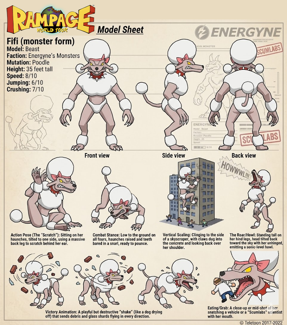 Deviantart Rabbit Rampage Rampage World Tour - Fifi Model Sheet by 98bokaj on DeviantArt