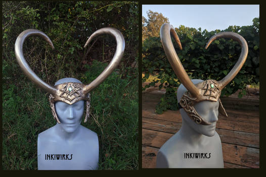 Custom Champagne Loki Horns