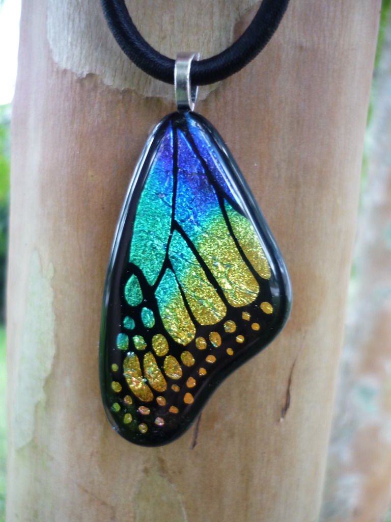 Bright Rainbow Glass Wing