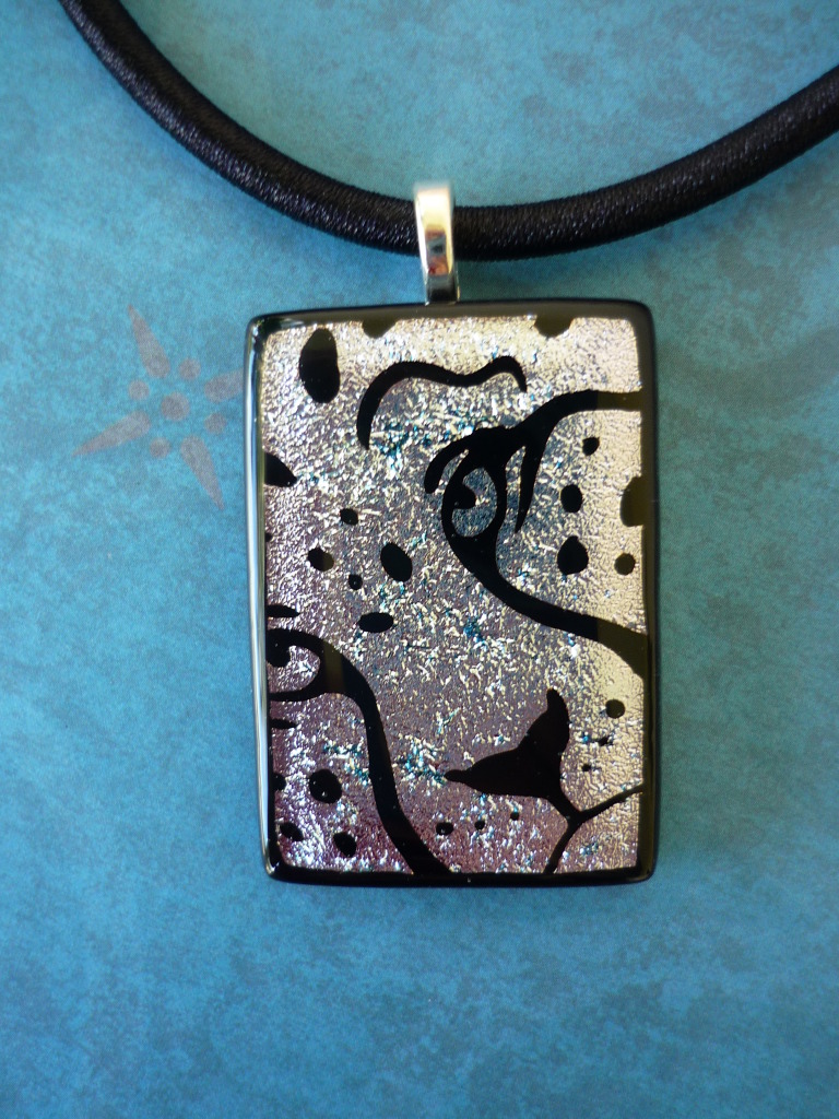 Custom Cheetah Fused Glass