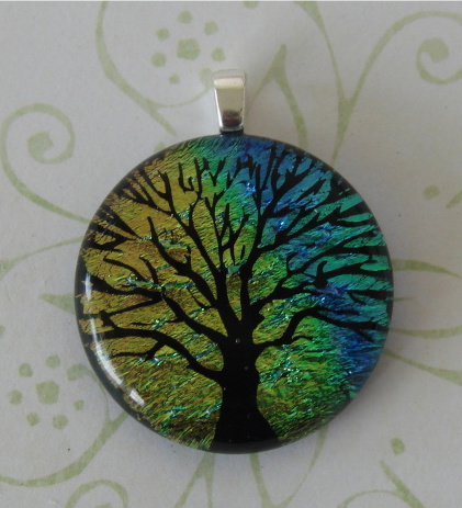 Rainbow Fused Glass Tree