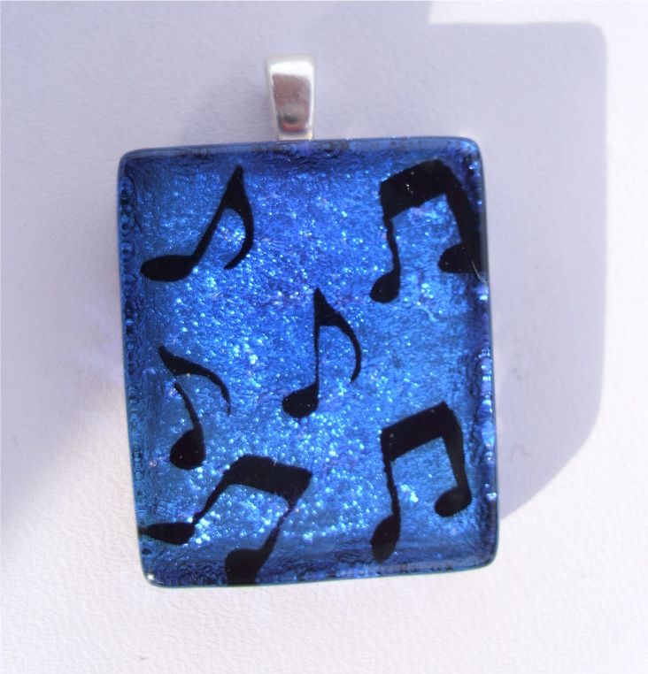 Music Note Fused Glass