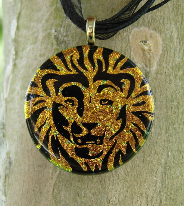 Golden Lion Fused Glass