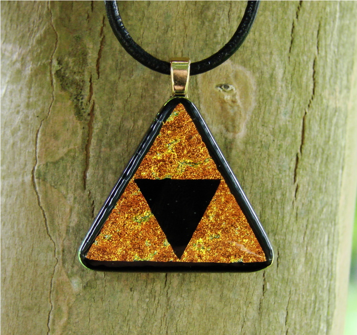 Large Triforce Fused Glass