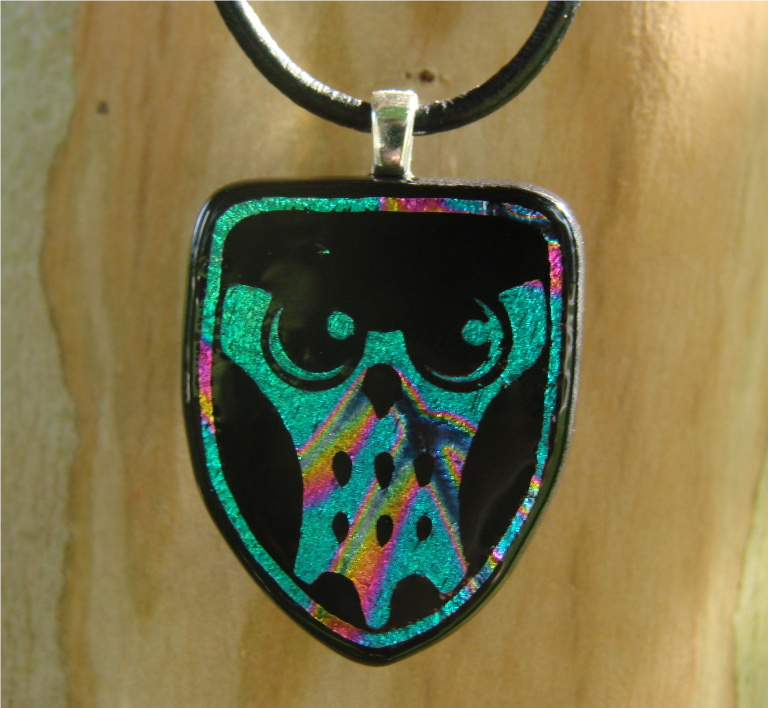 TyeDye Owl Fused Glass