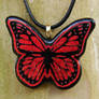 Fused Glass Monarch Pendant