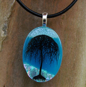 Blue Skies Willow Glass