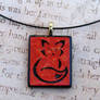 Calligraphy Fox Fused Glass
