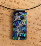 Fused Glass Lily Pendant by FusedElegance