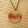 Retro Shapes Hand Torched Enamel Necklace