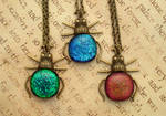 Firefly Butts Fused Glass Necklaces by FusedElegance