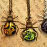 Fancy Firefly Butts Fused Glass Necklaces