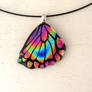 Fused Glass Rear Butterfly Wing Necklace Pendant