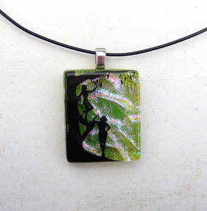 Forest Nymph Fused Glass Pendant