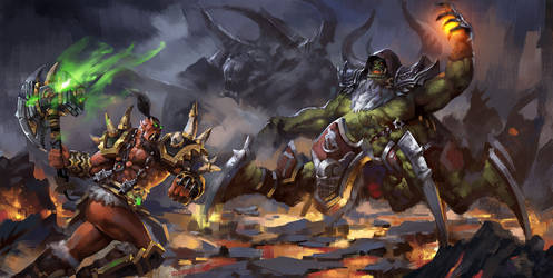 The hammer of hell Thrall VS AzGul'dan