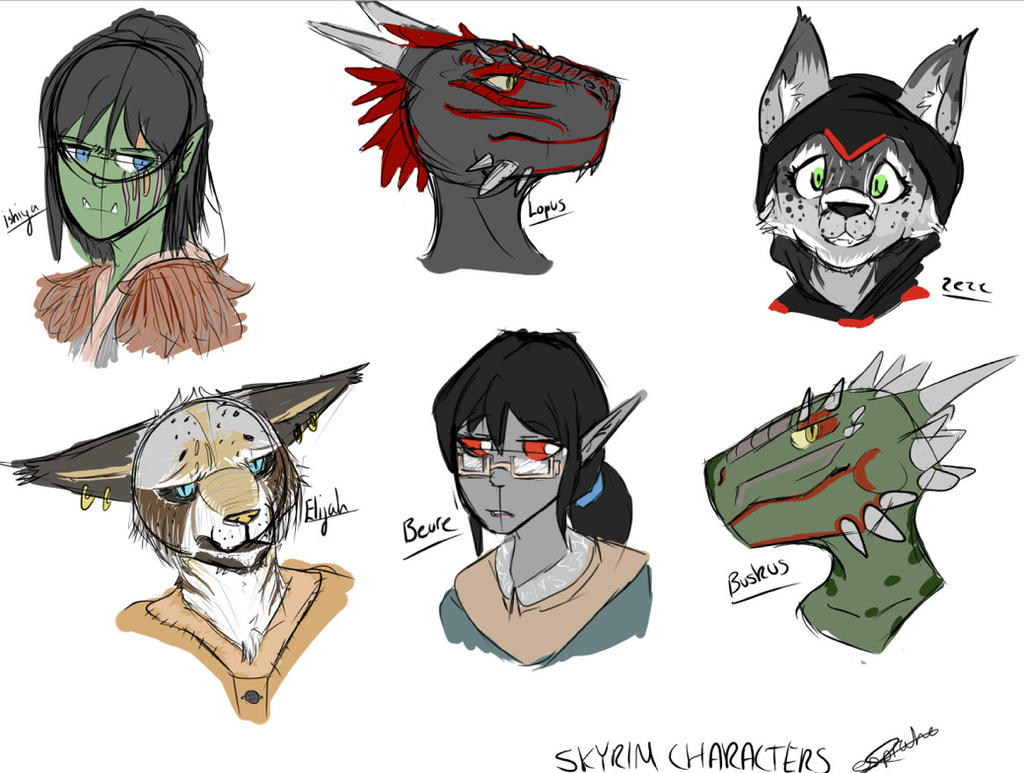 Quick Skyrim OC Headshots