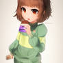 Small Chara eating MTT Chocolate