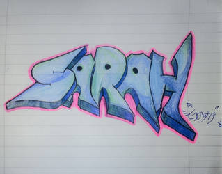 Sarah - Graffiti on paper