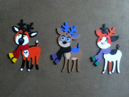 Friendship Triangle Reindeer Ornaments