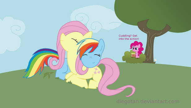 Rainbow Dash n Fluttershy hug