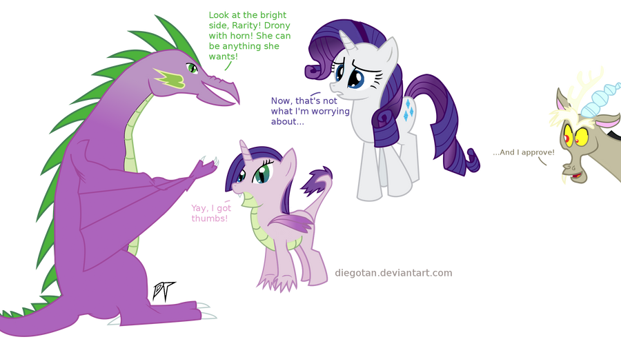 Rarity x Spike drony kid xover