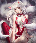 Christmas Ahri by Claparo-Sans