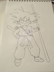 Kid Goku Line Art