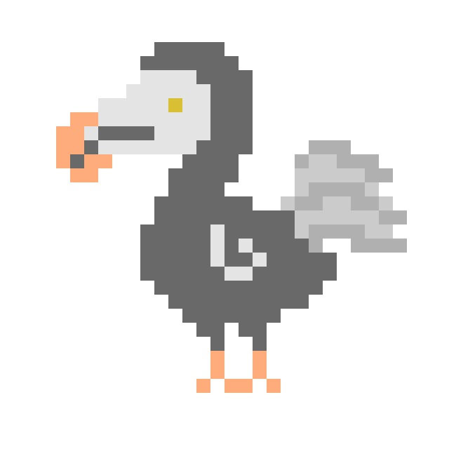 Dodo Stretching Animation : r/PixelArt