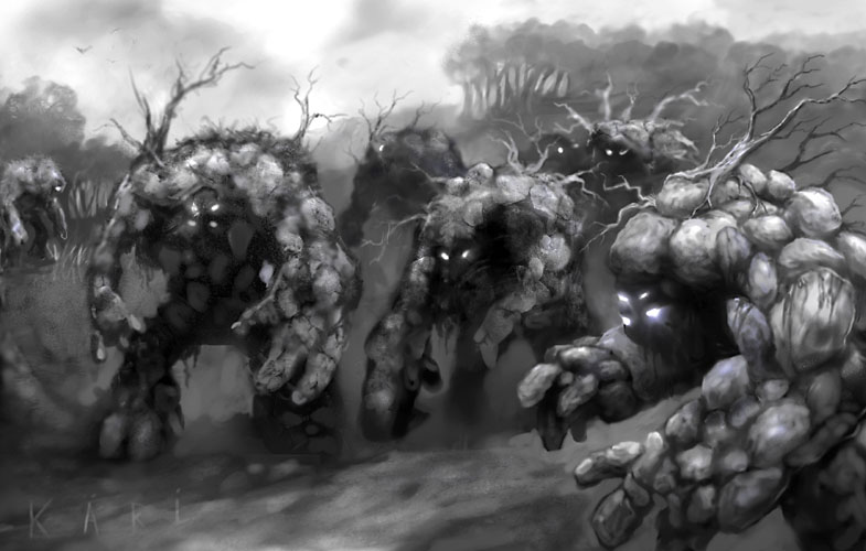 Stone Golem Army by karichristensen
