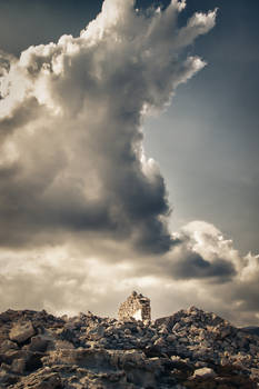 ruins and clouds