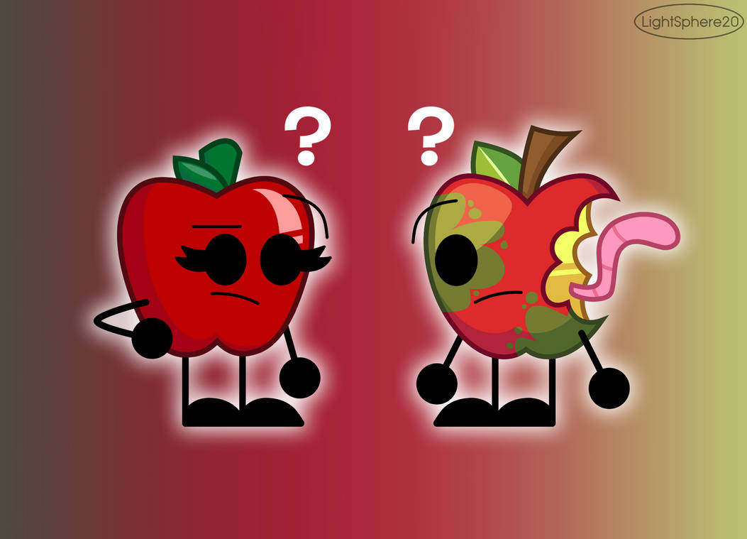 Bfdi Rotten Apple Apple Meets Rotten Apple by LightSphere20 on DeviantArt