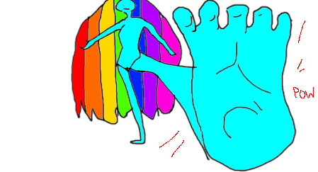 human rainbow dash kicks u into obilvion!! :o