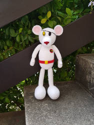 Danger Mouse crochet toy.