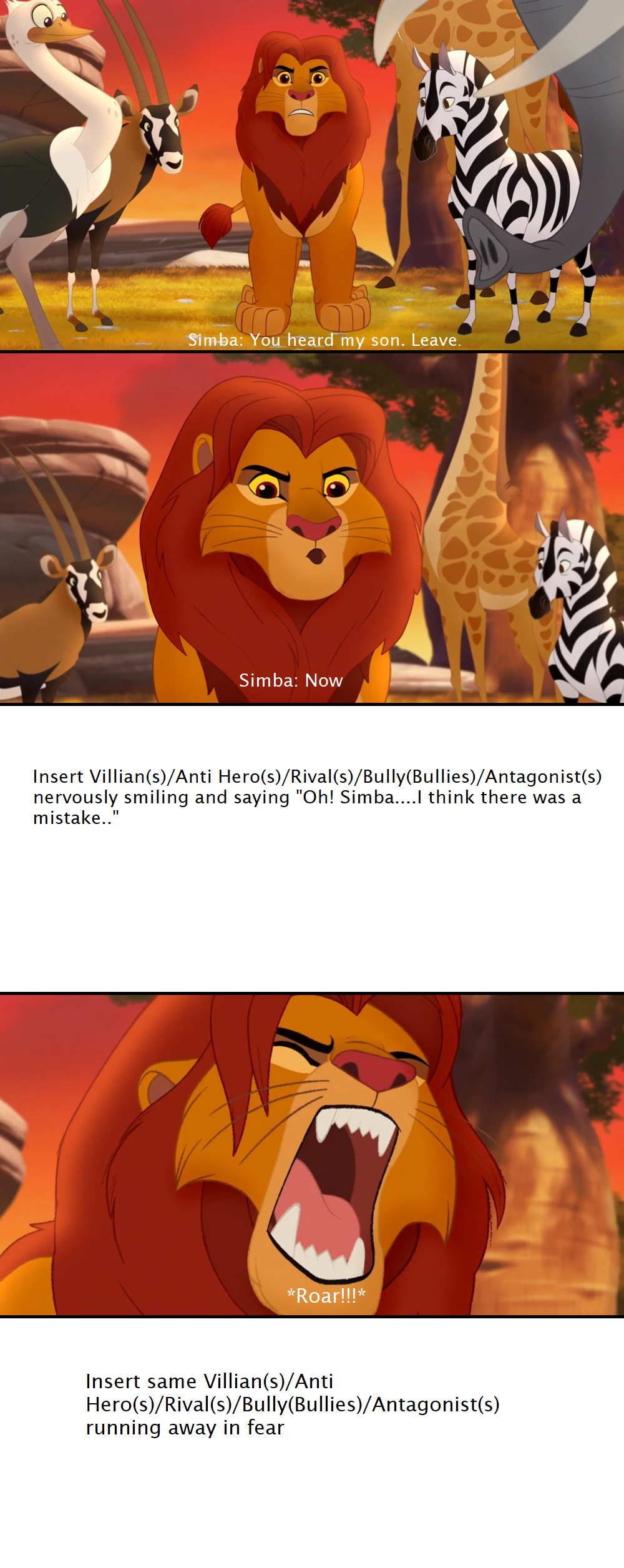 Simba tells who to leave by Dragondinolover84 on DeviantArt