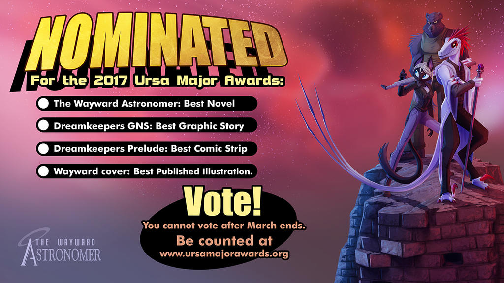 TWA nominated for the Ursa Major Award! Vote Now!