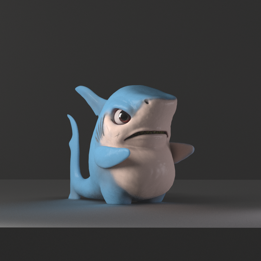 Sharky 2D to 3D challenge by 8kx on DeviantArt