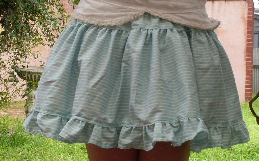Blue stripe lolita skirt