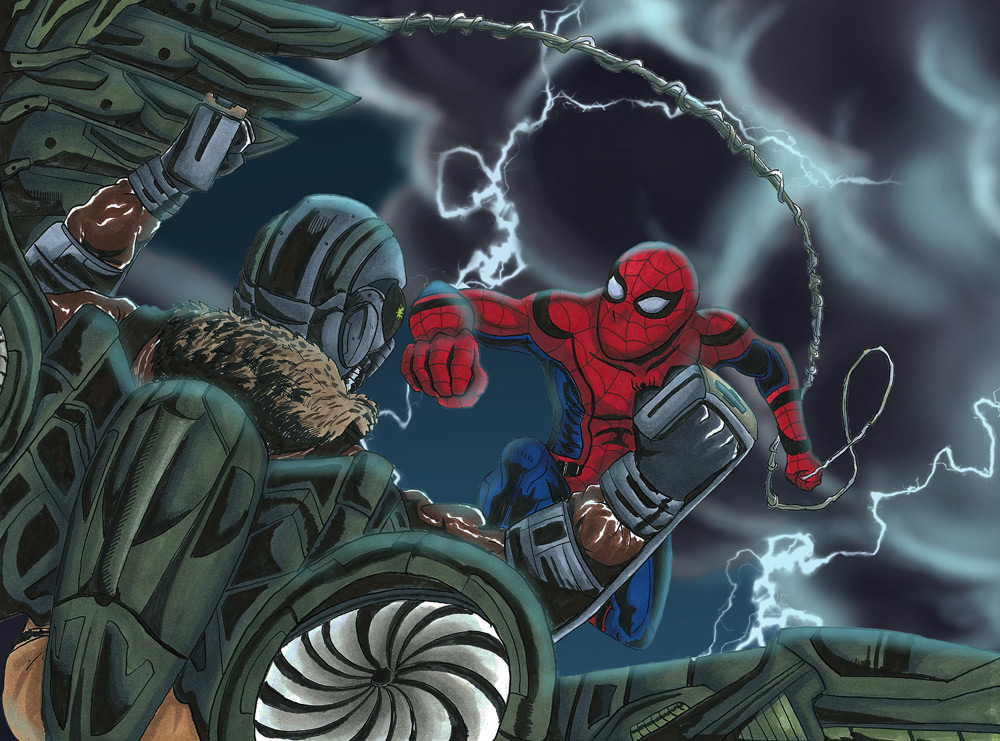 Spider-Man vs Vulture (MCU) by AlexTheStudio on DeviantArt