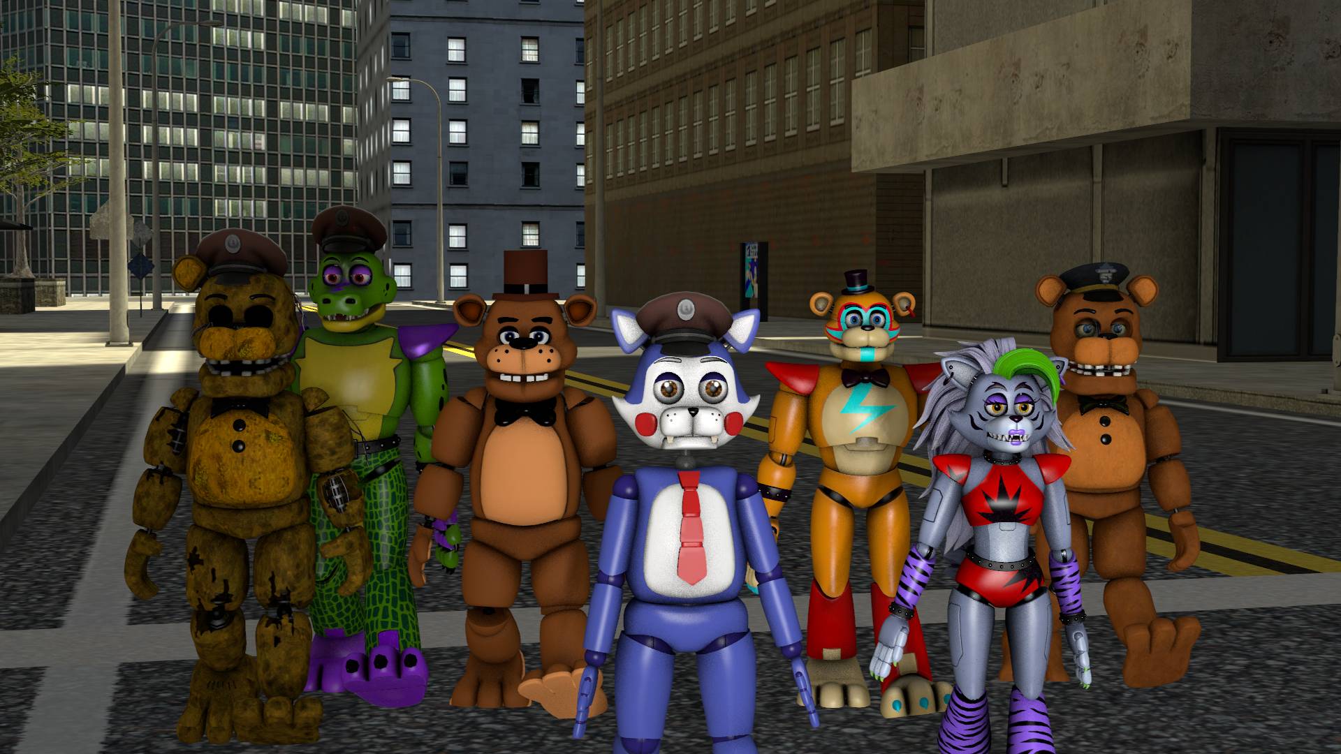 GTA San Andreas Five Nights at Freddy's Security Breach (FNAF SB