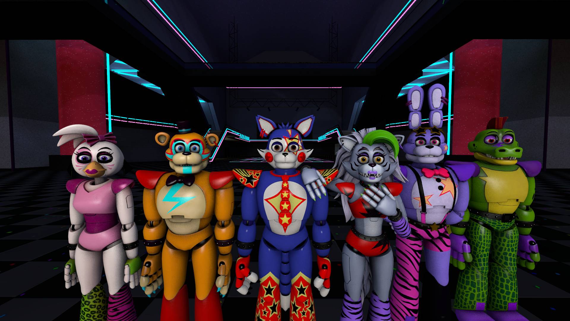 Security breach animatronics by CANDYSFMTHECAT on DeviantArt