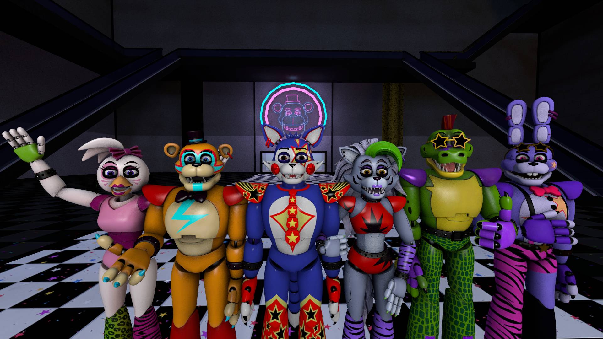 Security breach animatronics by CANDYSFMTHECAT on DeviantArt