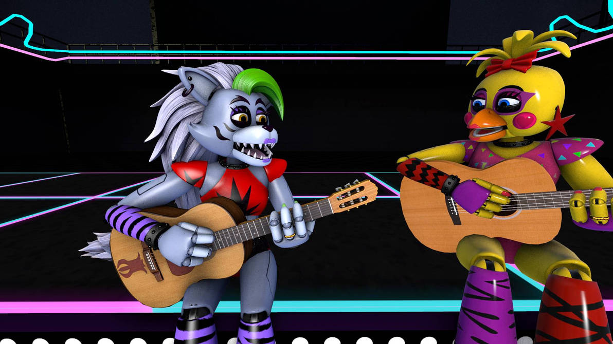 Toy Roxy Drawing Roxy and toy chica are playing guitar together by CANDYSFMTHECAT on ...