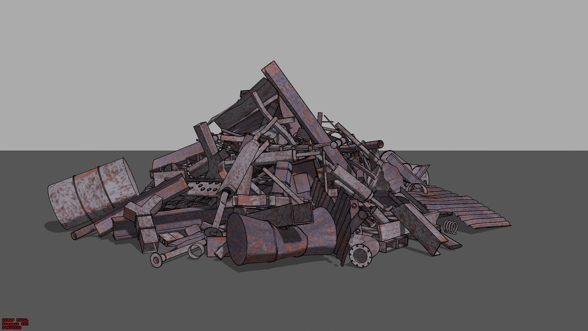 Cartoon Metal Rusted Rusted Metal 02-A by SharkissBadArt on DeviantArt